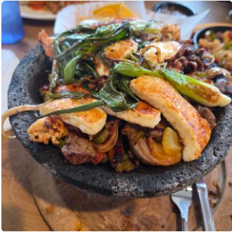Molcajete La Esquina — a feast in a volcanic stone bowl